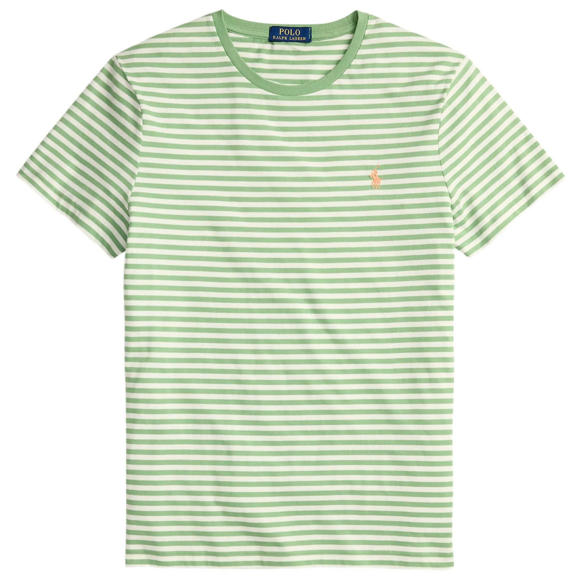 

Polo Ralph Lauren Осень/Зима 25 Хлопковая полосатая футболка с круглым вырезом с коротким рукавом Мужские Топы 710956828-008 S