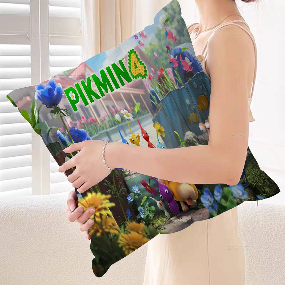 Pikmin Spel Anime Kudde Anime Kudde Soffa Säng Huvudkudde Överdrag Kuddfodral 45x45 Cm Mode