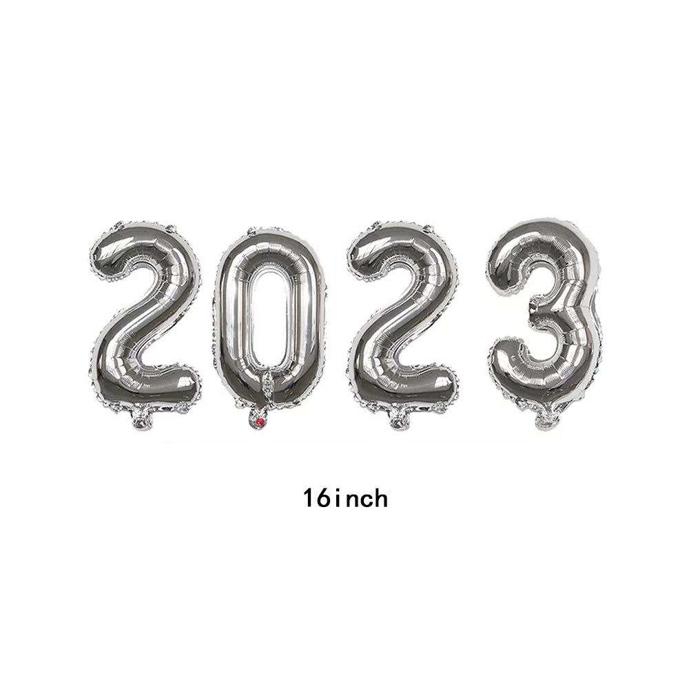 2023 Zahlenballons aus Aluminiumfolie, Weihnachtsdekoration, Zubehör für Neujahr, Navidad, Festival, Party, Jahrestag, Hochzeit, Party-Dekorationen