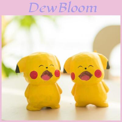 Figurine Artisanale en Bois Pikachu avec Design Fait Main pour Décoration de Maison/Bureau et Cadeau
