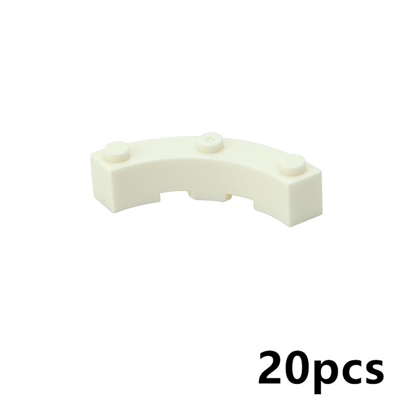 Building Blocks 48092 4x4 Curved Brick With 3 Studs For Building Blocks Parts DIY Educational Bricks Bulk Model Gift Toys