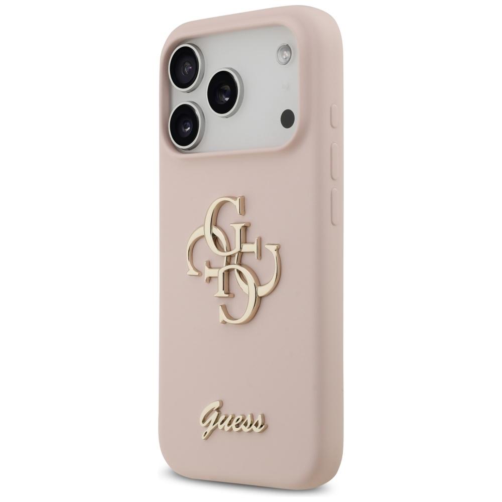Guess Silicone Big 4G Script Case for iPhone 17 Pro Pink