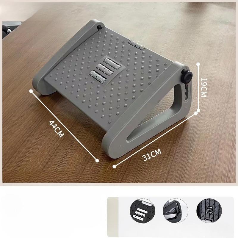 New Office Footstool with Adjustable Triangular Anti Warping Foot Pedal, Foot Pad, Home Foot Stool with Massage Roller