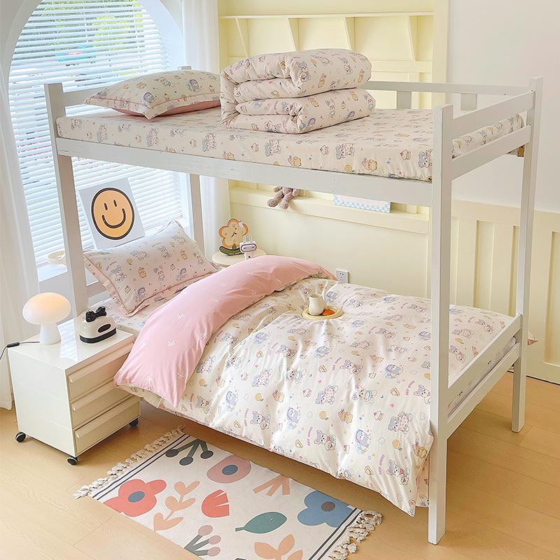 Dormitory Bed Three-piece Set Bed Sheet Quilt Cover Pillowcase Dormitory Single Bedding Complete Set