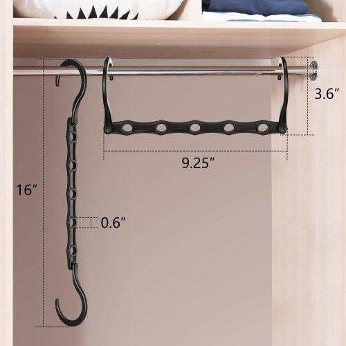 AMKUFO 6-Pack Closet Organizer, Magic Clothes Hanger, Space-Saving Closet Closer Organizer, Multipurpose Hanger Organizer, Dorm Room Essentials