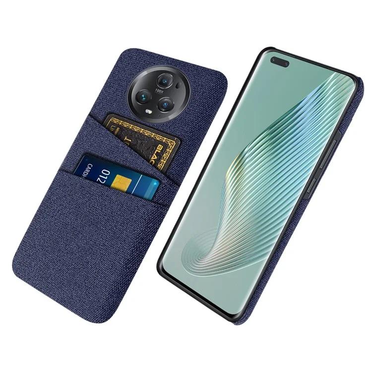 For Honor Magic5 Pro Phone Case Dual Card Slots Cloth Texture PC Phone Cover
