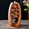 1pc Home Decorations Lucky Feng Shui Ornaments Indoor Aromatherapy Cachoeira Backflow Incense Burner + Presente 20Pcs Incenso Cones