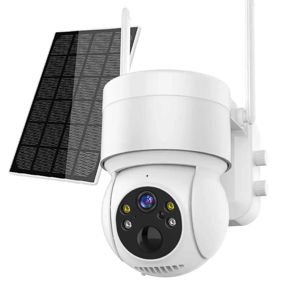 Solar WIFI Camera Outdoor 4MP Video Surveillance Wireless IP Camera With 7800mAh Recharge Battery PIR Human Detecte Security Cam