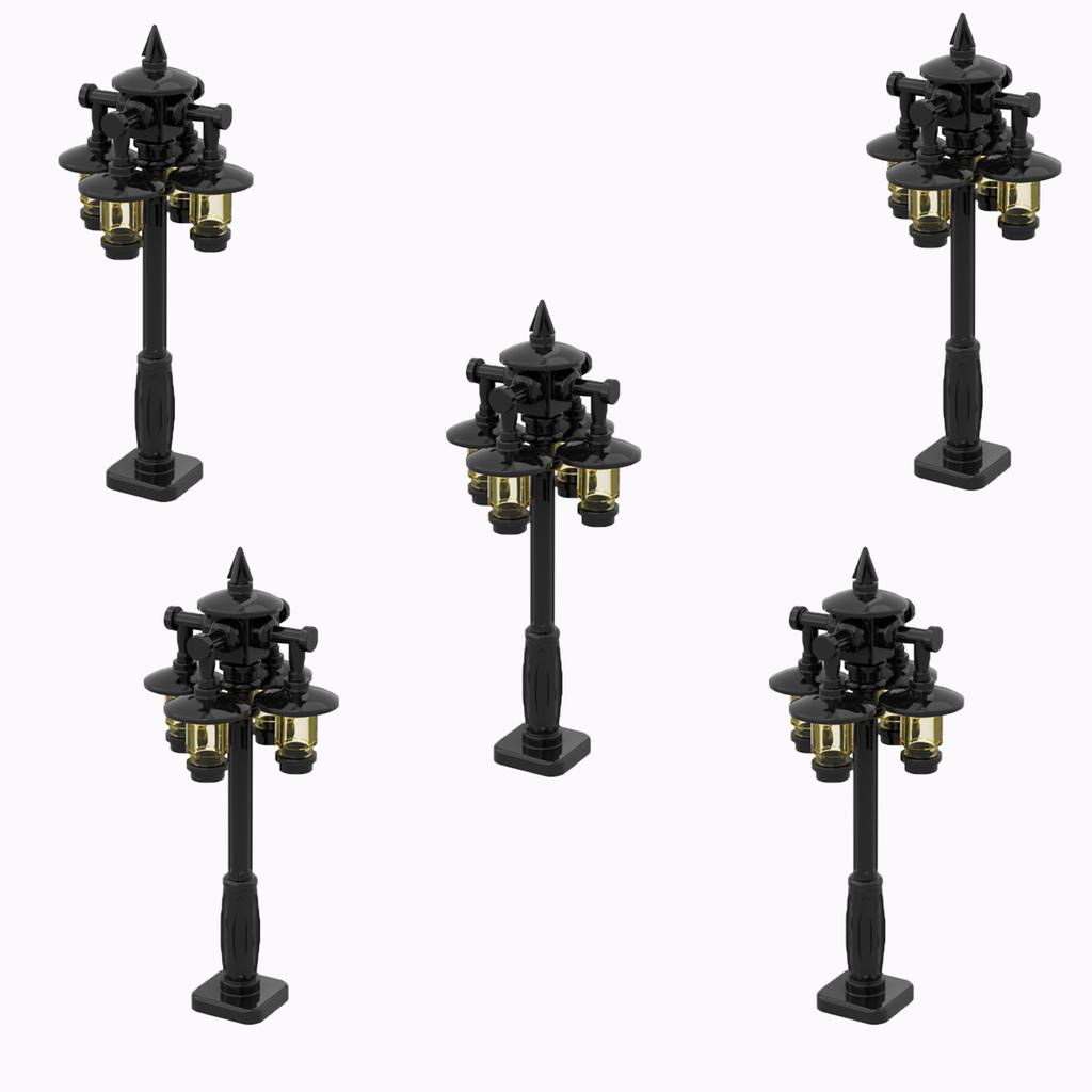 MOC Bricks Toys Model Compatible MOC Parts Bricks City Street Lamp Building Block Lamp with Halloween Bat Lamp