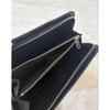 Used SAINT LAURENT Long wallet Round zipper Black Leather