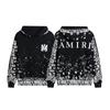 AMIRI Unisex High-Definition Print Casual Hoodie - 2024 Autumn/Winter American Trendy Collection