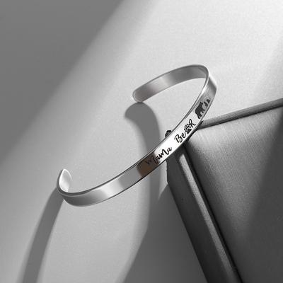 Bracelet Stainless Steel Animal Pattern Mother Bear Bracelet Love Hollow Stainless Steel Bracelet