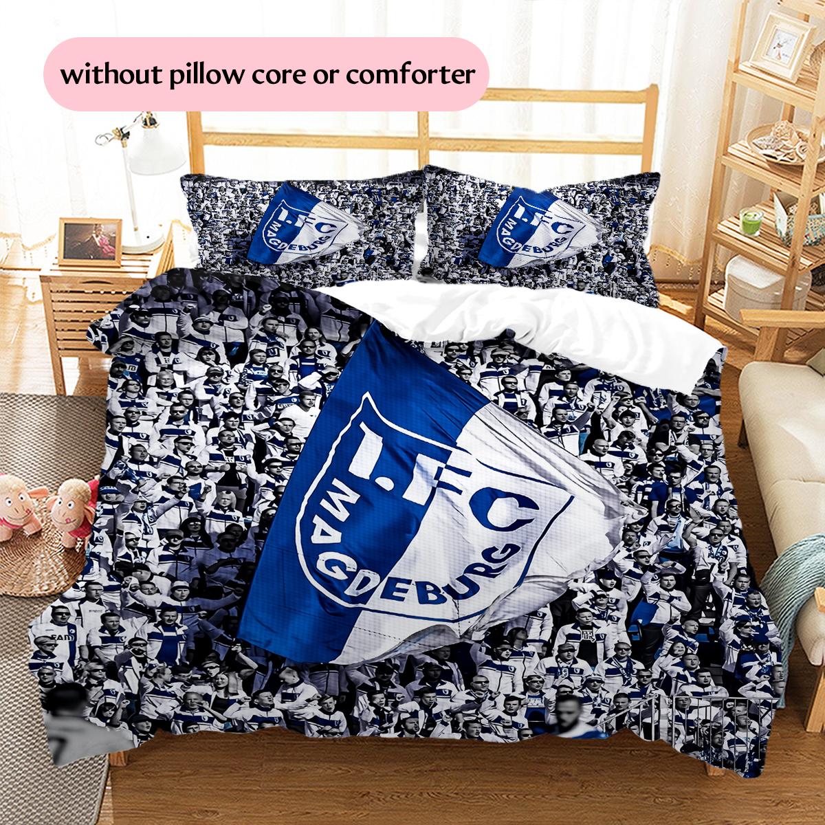 

Magdeburg team Pattern Bedding Home Decoration Birthday Gift (1 * duvet cover + 2 * pillowcase, without core) 260x240cm