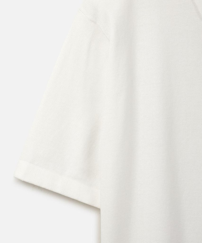 247Silijeu Supima Cotton Collar Half Knit White (A Type)