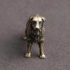 New Antique Bronze Hunting Dog Statue Mini Desktop Puppy Animal Decoration Figurine Tea Pet Home Decoration Crafts Wholesale