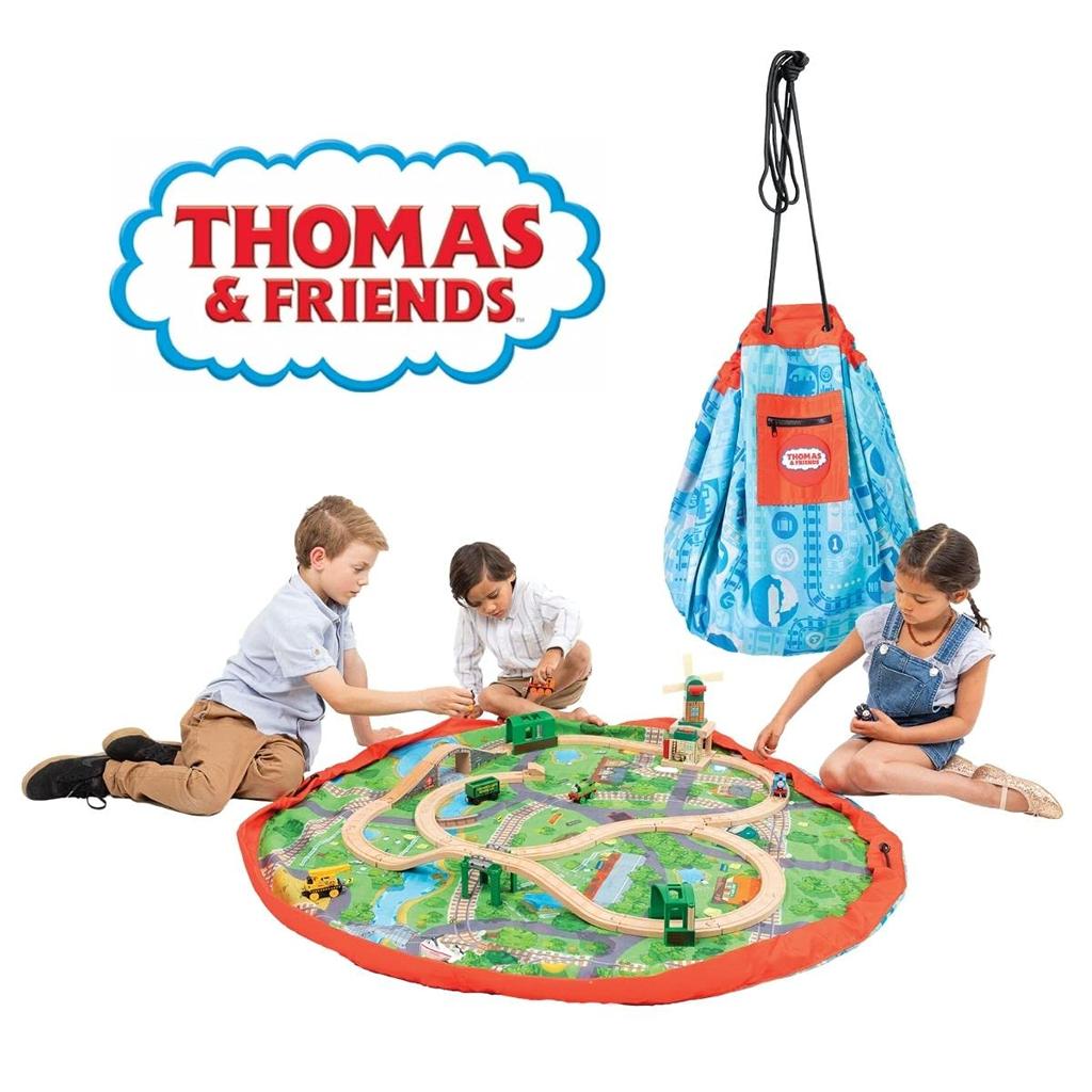 THOMAS FRIENDS Play Pouch The Ultimate Playmat Toy Storage Bag Huge Inner Island of Sodor Play Space Portable Playtime Storage Solution For Ages 3 and