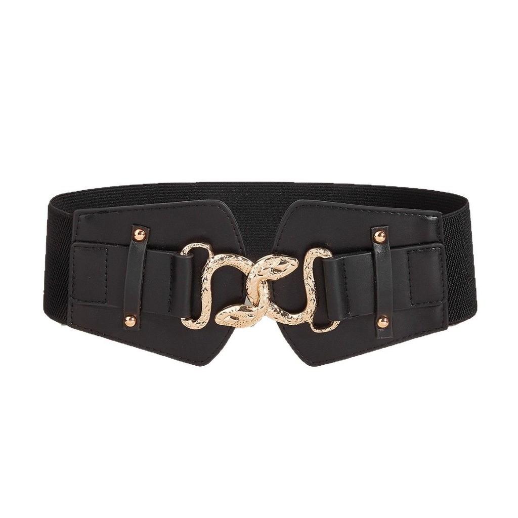 Solid Retro Color Style Metal Waist Belt With Alloy Buckle Women Dresses Coats
