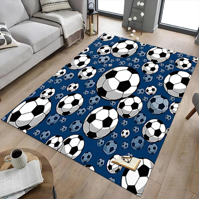 1PC soccer ball Extra Large Non Slip Floor carpet, Office, family, bedroom, Studio Large Area Rug Indoor Rugs, Vibrant Colors