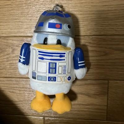 Disney Star Wars Donald Duck R2-D2 Plush Badge Doll Tokyo Disneyland Used Japan