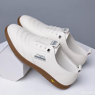 Autunno Nuovo Uomo antiscivolo scarpe casual versatili in pelle morbida suola impermeabile bianco mocassini moda maschile scarpe da guida