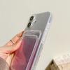 Crossbody Lanyard Strap Card Holder Glitter Gradient Case For iPhone 16 15 14 Pro Max Plus 12 13 Mini 11 7 8Plus XR XS Max Cover