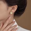 New French Able and Prosperous Wrapped Imitation Pearl Earrings Women's High End Banquet Jewelry Accessories 2024