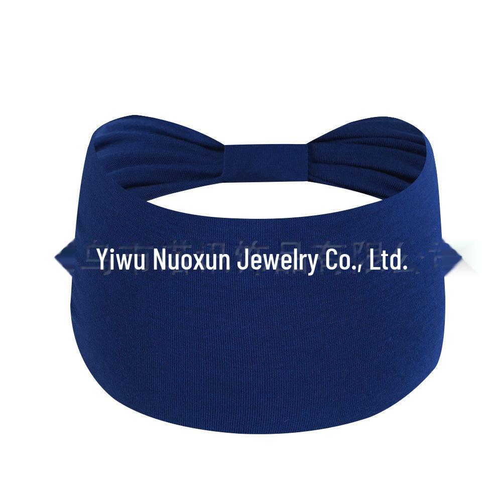 Elastic Wide Side Sports Headband: European & American Style, Sweat-Absorbing, Fashionable Hair Accessories