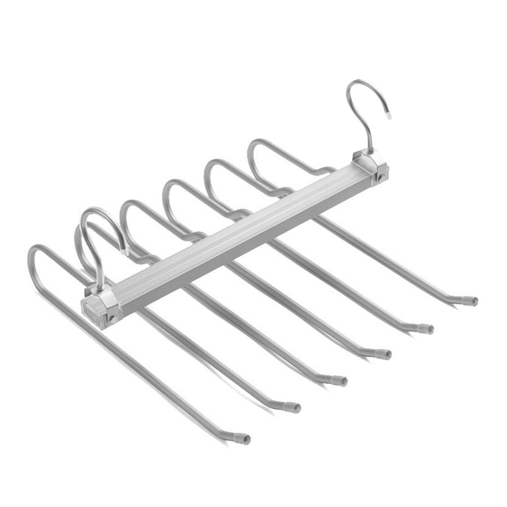 Space Saving Clothes Hanger Racks 6 in 1 Drying Clothes Rack Folding Pant Rack Bedroom Wardrobe Coat Organizer Hangers Storage
