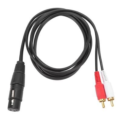 XLR Cable 4.9ft 22AWG OFC XLR Female Y Splitter Cable for Amplifier Mixer Microphone