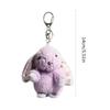 Soft Plush Rabbit Doll Keychain Lovely Doll Charm Colorful Keychain Accessory Suitable for Girls and Adults Present