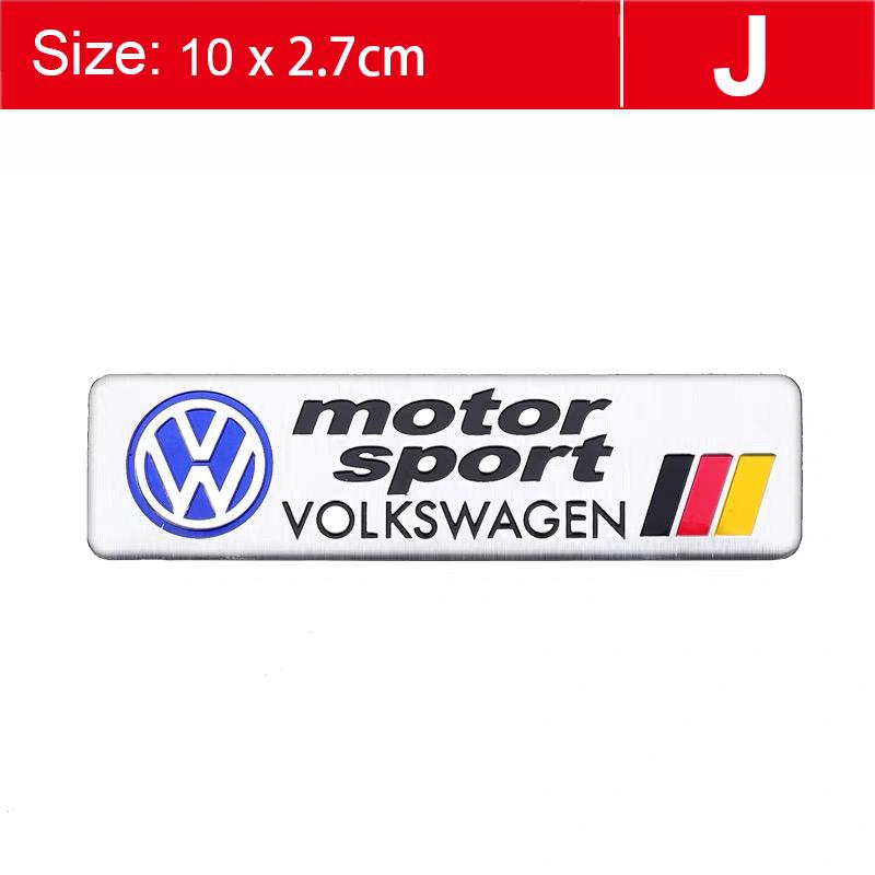 1Pcs 3D Aluminum Stickers Car Body Trunk Decal For VW Golf Tiguan Touran Polo GTI Jetta Passat CC T5 Scirocco Arteon Transporter Mc9