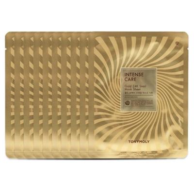 10 Sheets Intense Care Gold 24K Snail Mask Sheet Set