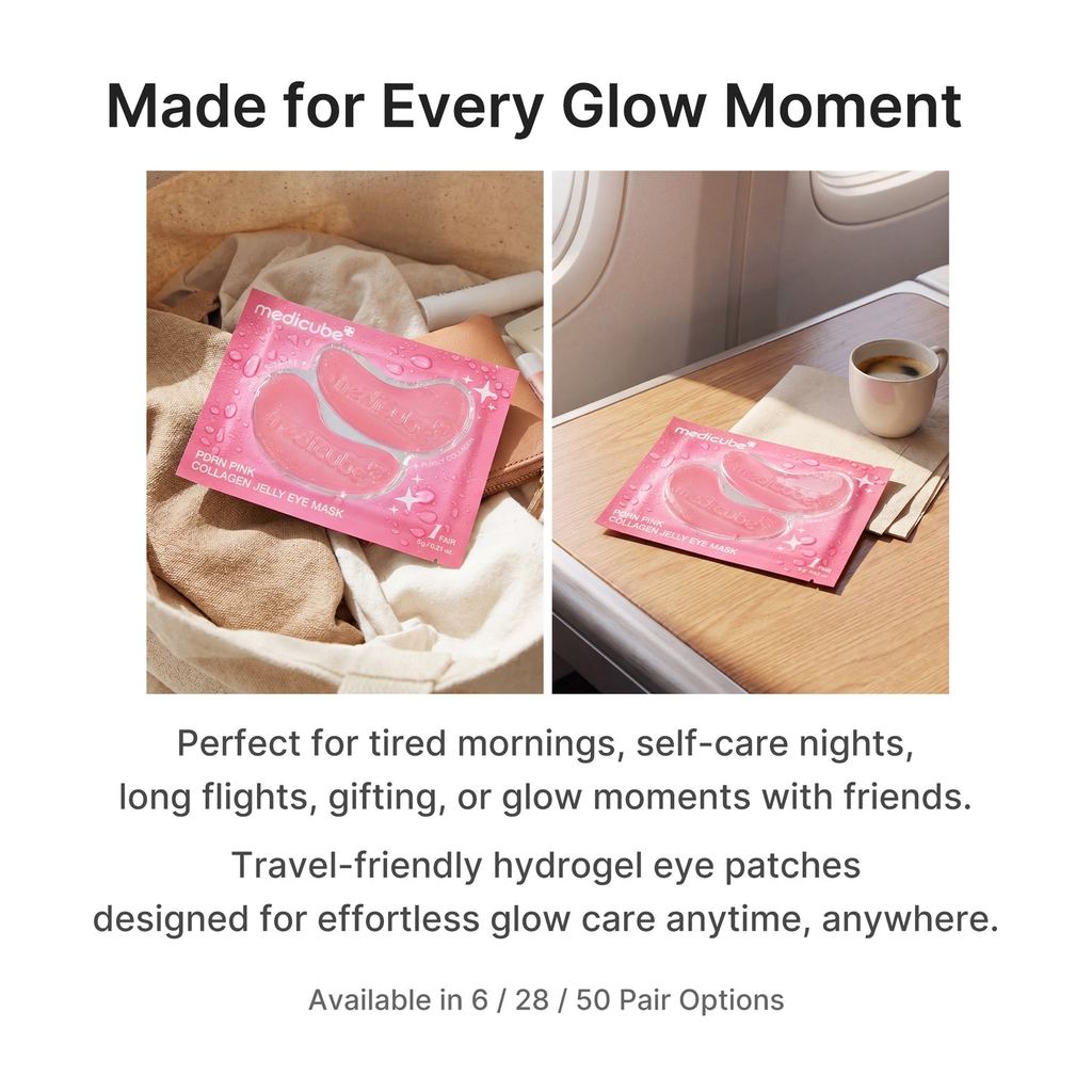 medicube PDRN Pink Collagen Jelly Eye Mask 1 Pair (2 Patches) Single Pouch