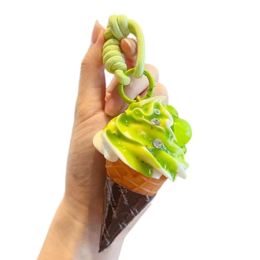 Cute Cartoon Ice Cream Keychain Food Shaped Backpack Pendant New Dessert Keychain Key Accessories
