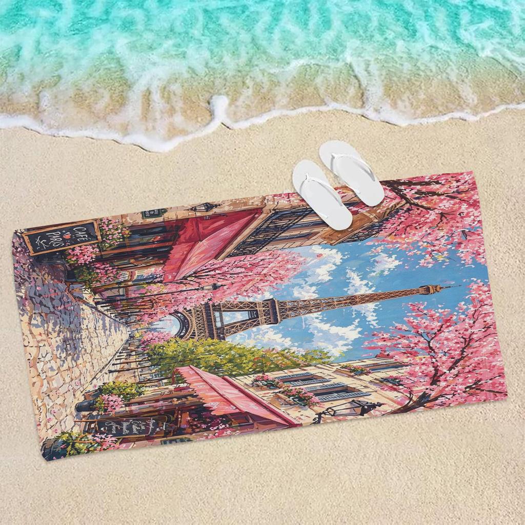 Polyester Beach Towel - Multi-functional Towel for Swimming, Fitness, Camping, Yoga, Travel & Beach Activities