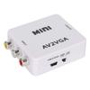 480P Mini Composite AV to VGA Adapter TV Set Top Box Audio Video Converter (White)