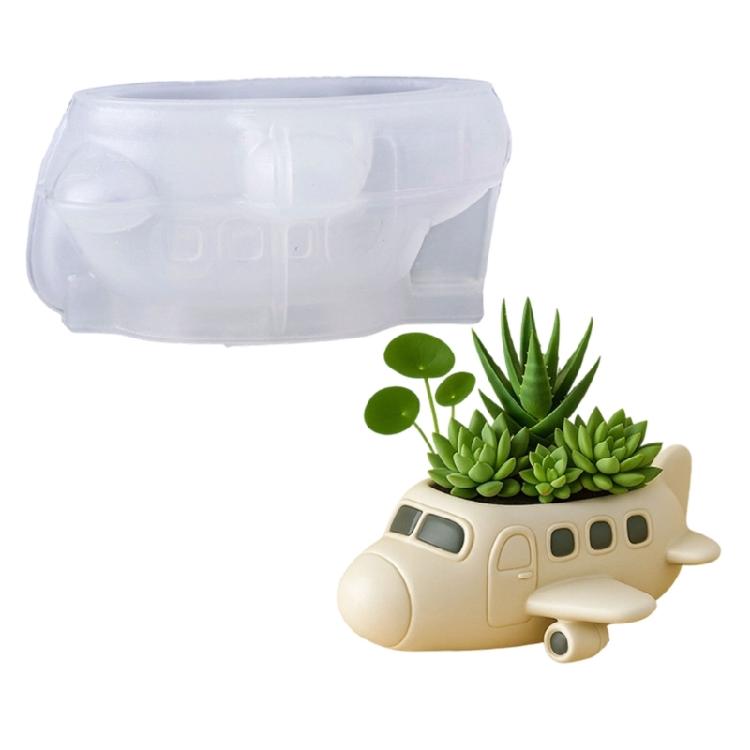 

Aircraft Shape Silicone Flowerpot Molds For Epoxy Resin and Handmade Candle Cup Decorative Planter Home Decoration 1