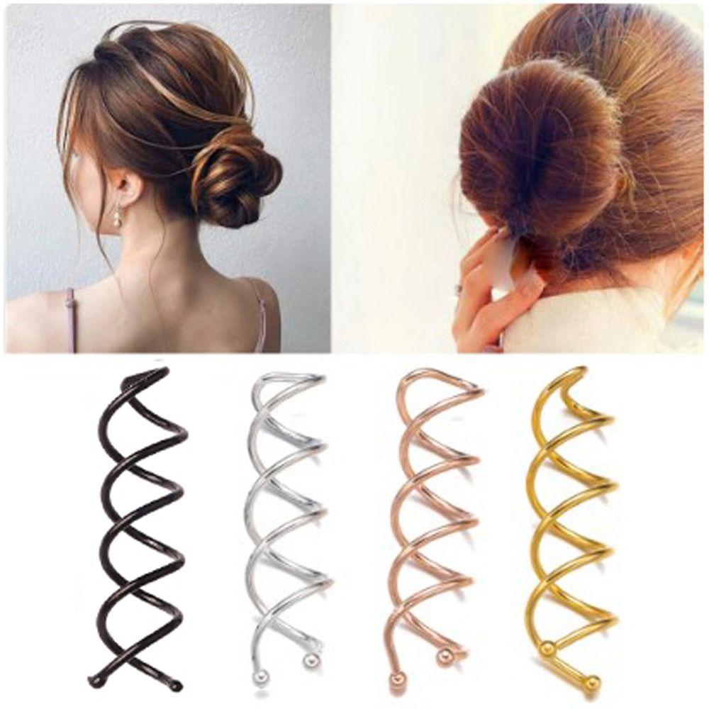 

5pcs Twist Barrette Screw Bobby Pin Hair Fairy Hairpin Ornaments Spiral Hair Clip Women