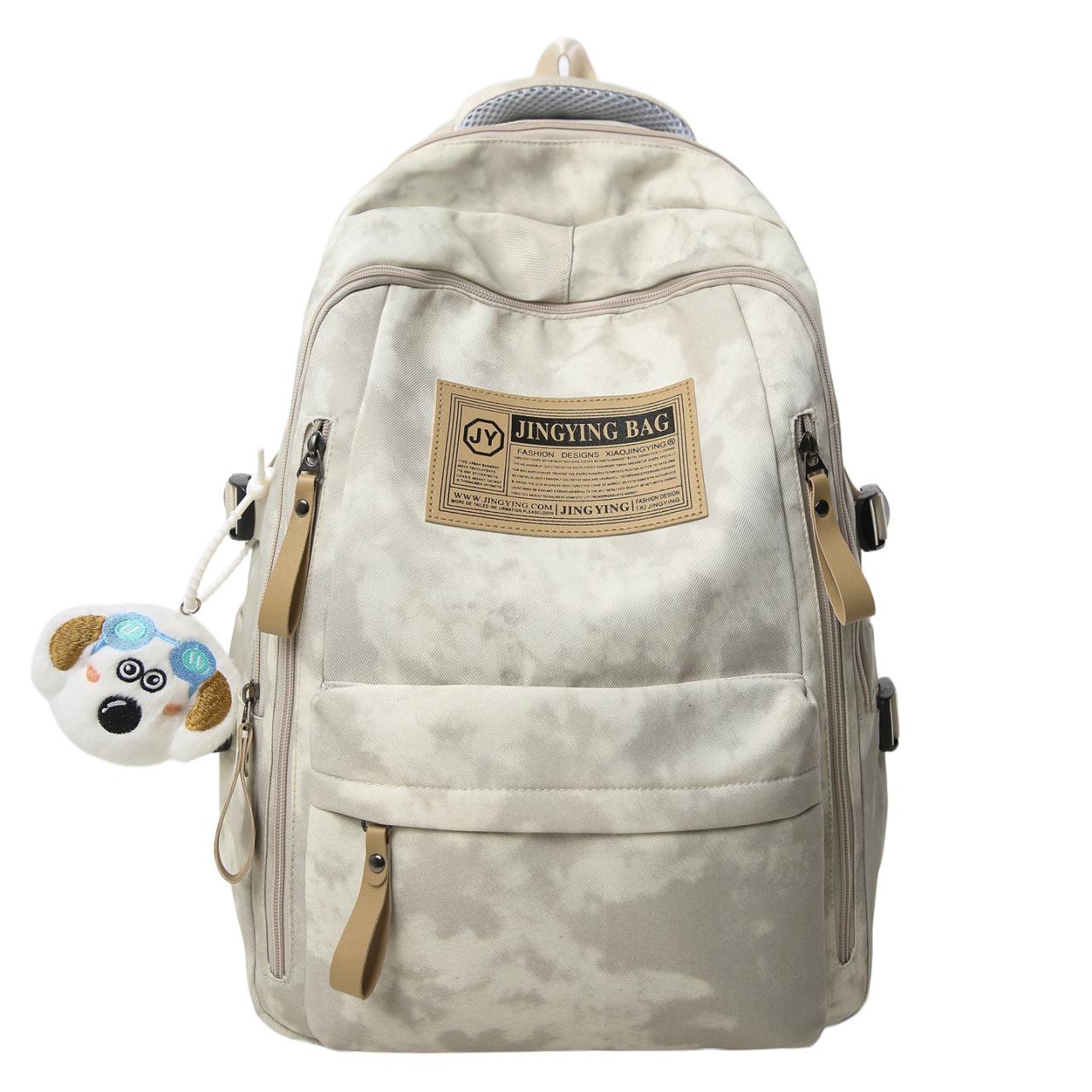 Student Schoolbag Female College Student Versatile Backpack Japanese And Korean Simple High School Backpack Single pack белый