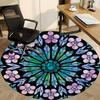 1pc Stained Glass Mandala Chair Carpet for Office Non-Slip, Machine Washable Rug for Office, Room - Holiday Decor, Machine Made Yy251016167