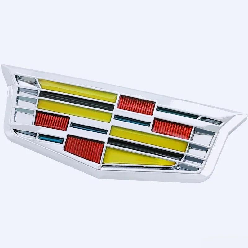 Per Cadillac XT5 ATSL XTS SRX Logo Montante C Finestra Distintivo Lega Metallica 6,3 cm 9,2 cm Emblema Posteriore Bagagliaio Auto Decorazione Adesivo Laterale