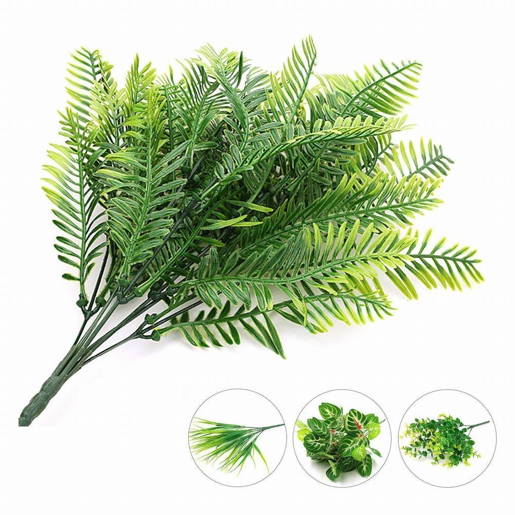 Artificial Plants Fake Leaf Foliage  for Bush Home Office Garden Outdoor Decors