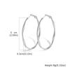 2026 Trendy Metal Twisted Circle Hoop Earrings for Wome Women Gold Color Large Round Geometric Earrings Zircon Valentine's Gift