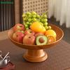 Nordic Retro Wood Snack Fruit Tray Detachable Fruit Plate High-Foot Plate Home Desktop Storage Rack