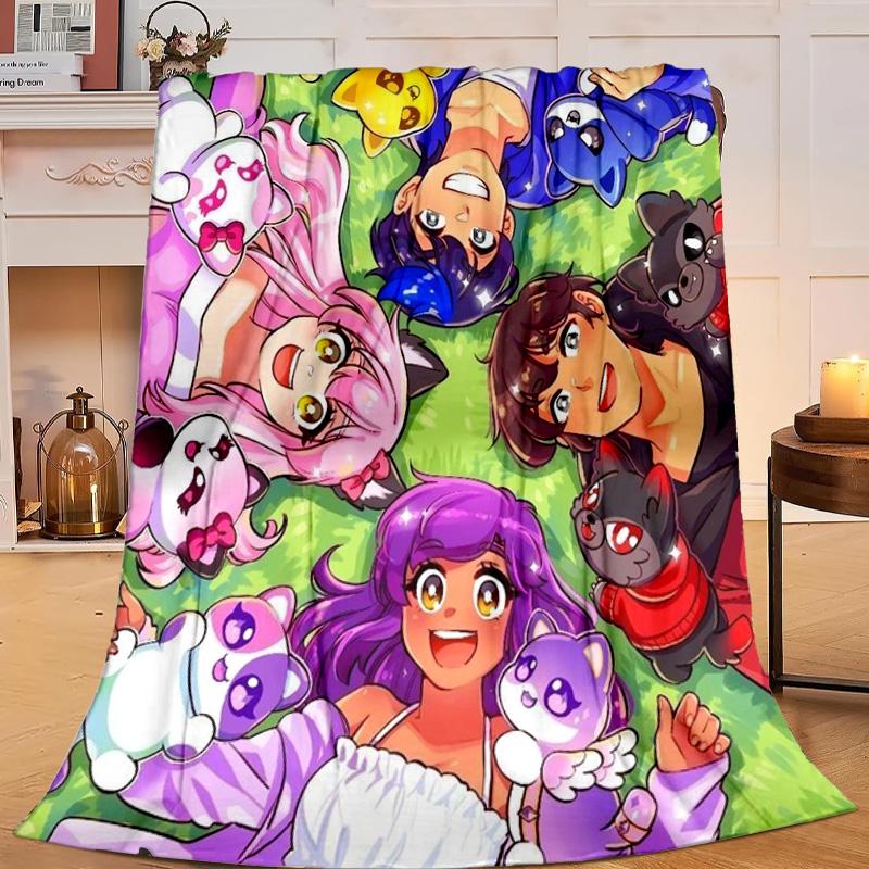 1PC Purple Powerhouse Flannel Blanket Gift, Suitable for Both Men And Women, Soft Ideal for Beds And Sofa, Birthday Or Christmas Gift