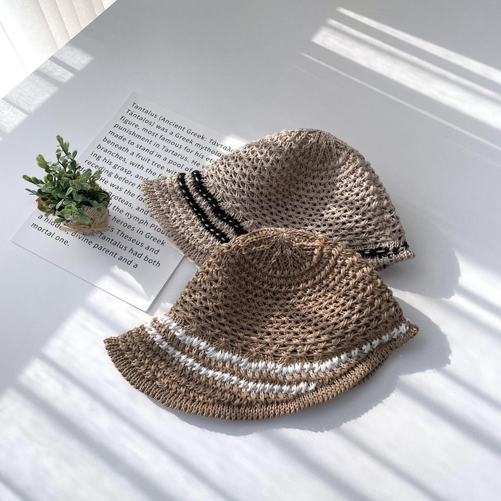 Men's and Women's Daily Bucket Hat Knitted Uneven Brim Bucket Hat