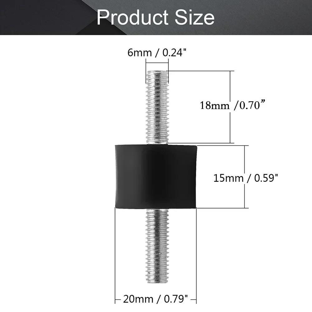 1Pcs M5 M6 Rubber Vibration Isolato Thread  Rubber Shock Crash Pad Damper Bobbin Mount  Anti Vibration Bobbin Isolator