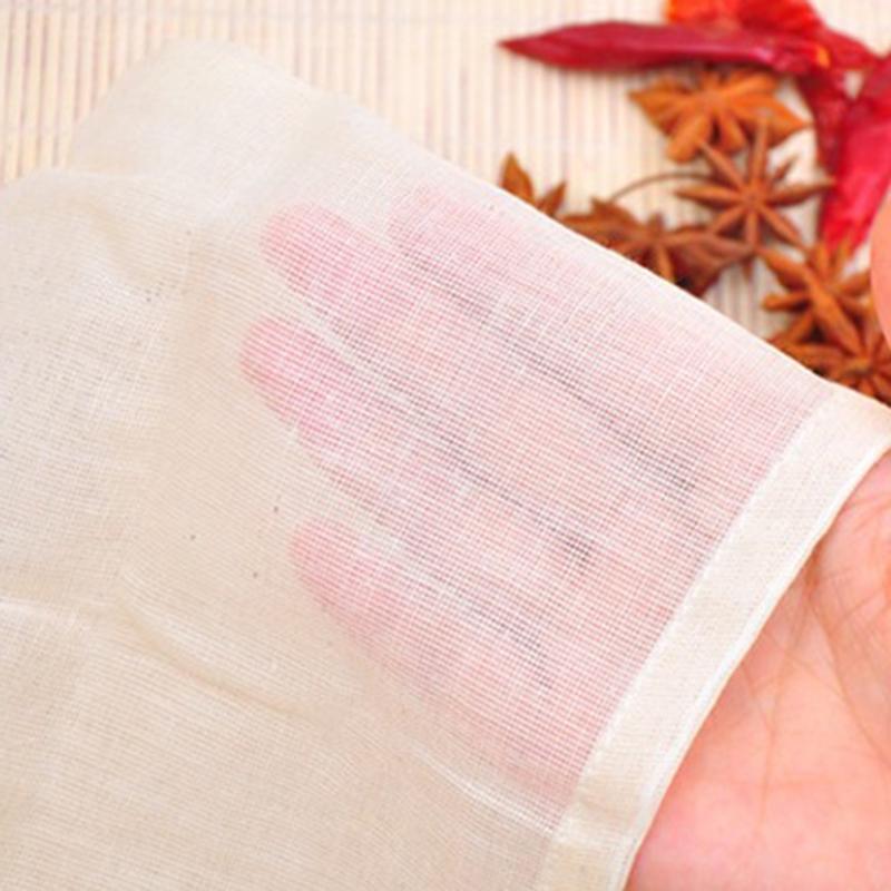 Drawstring Empty Tea Filter Bags Cooking Spice Separate Loose Tea Pouch*10pcs