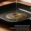 Qiwei Striped Cast Iron Steak Frying Pan