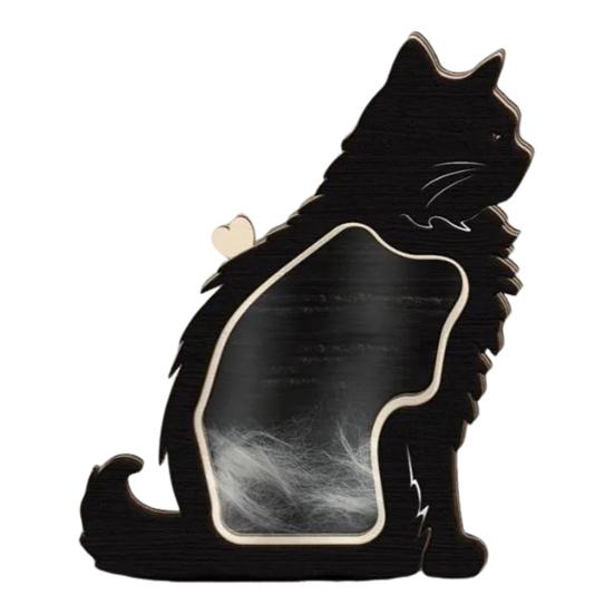 Caja Conmemorativa para Pelo de Mascota Superficie para Grabado DIY Caja de Recuerdos Hecha a Mano Ventanas Antimanchas Compartimento Sellable Caja para Pelo de Mascota